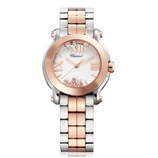 Chopard Watches - Happy Sport Round Mini Steel and Gold